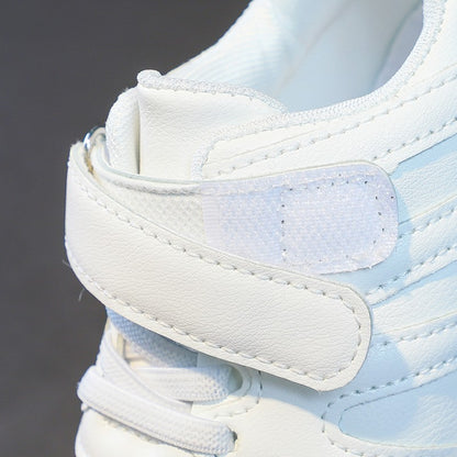 Spring Kids White Sneakers Leisure Chunky Concise Fashion Boys Girls Sport Shoes 26-37 Running All-match Children Trainers