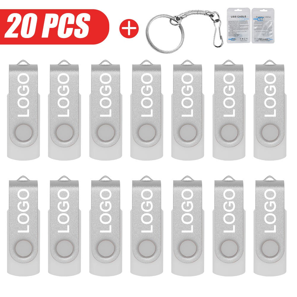 20 unidades/lote Pen Drive USB 2.0 com Logotipo Personalizado 4GB 8GB 16GB 32GB Pendrive 64GB Unidade de Memória Real Capacidade U Disk Cle Usb