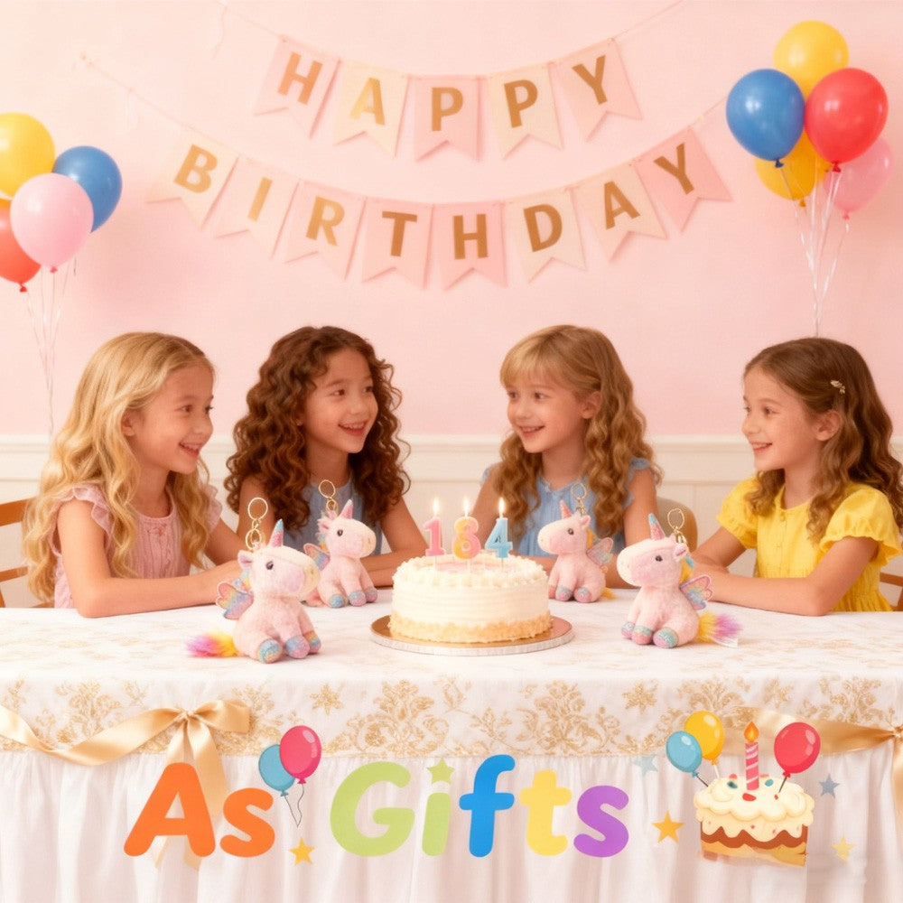 Mini Plush Unicorn Stuffed Animals Unicorn Party Favors Bulk Toys DIY Plush Keychain Stuffed Animal for Kids Party Favor