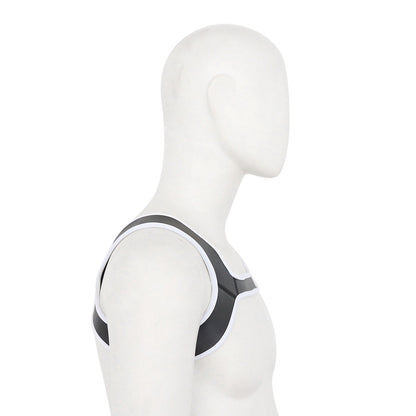 Sexy Men Chest Harness Neoprene Double Shoulder Straps for Carnival Party Caostume Accessories Strap Punk Men Chest Harness Belt