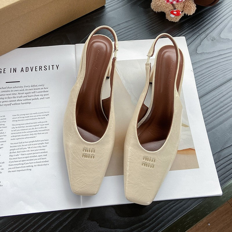 Sexy High Heels Women Sandals Summer Dress Party Shoes New Square Toe Designer 2025 Walking Slides Mujer Zapatos Pumps