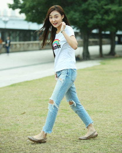 Ladies Leopard Platinar Sandals Beach Shoes EVA Soft Bottom Garden Shoes