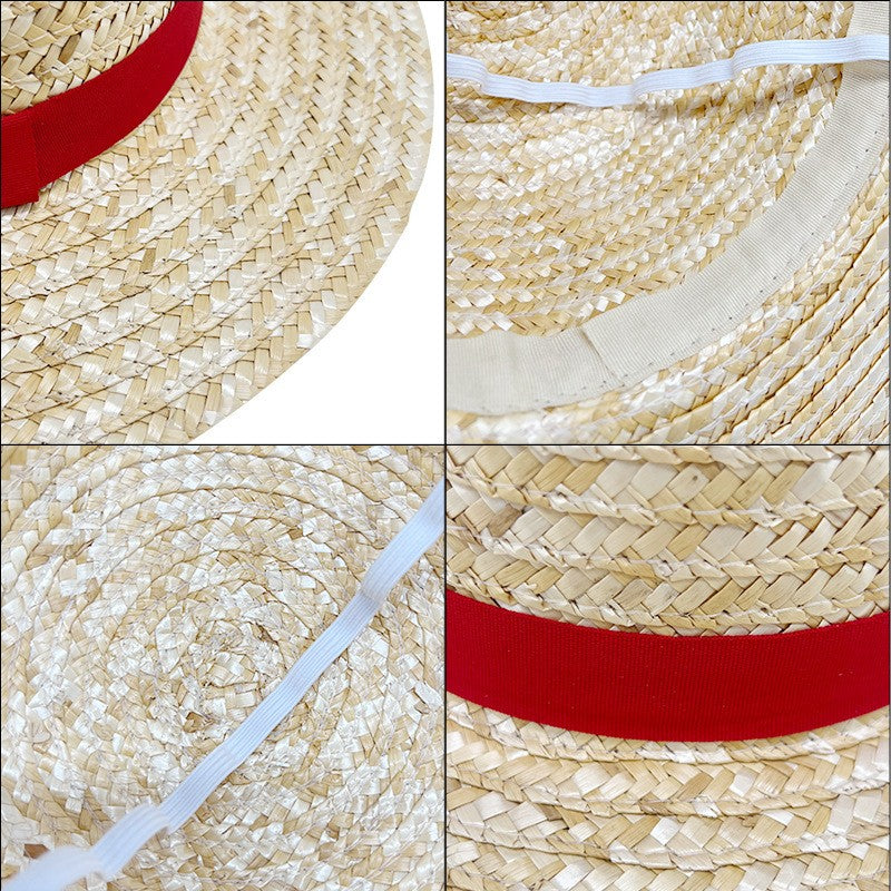 Anime Luffy Straw Hat One Piece Cosplay Sun Protection Hat Parent-child Summer Sun Straw Beach Hat For Men Women