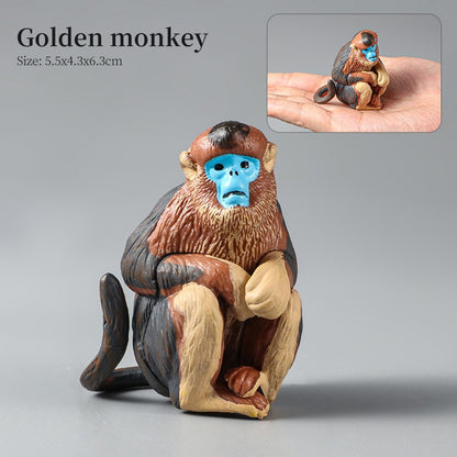 Conjunto de Brinquedos Montessori de Animais Selvagens - Leão Elefante Antílope Miniaturas de Animais Figuras de Ação Zoológico Presente Educacional para Crianças
