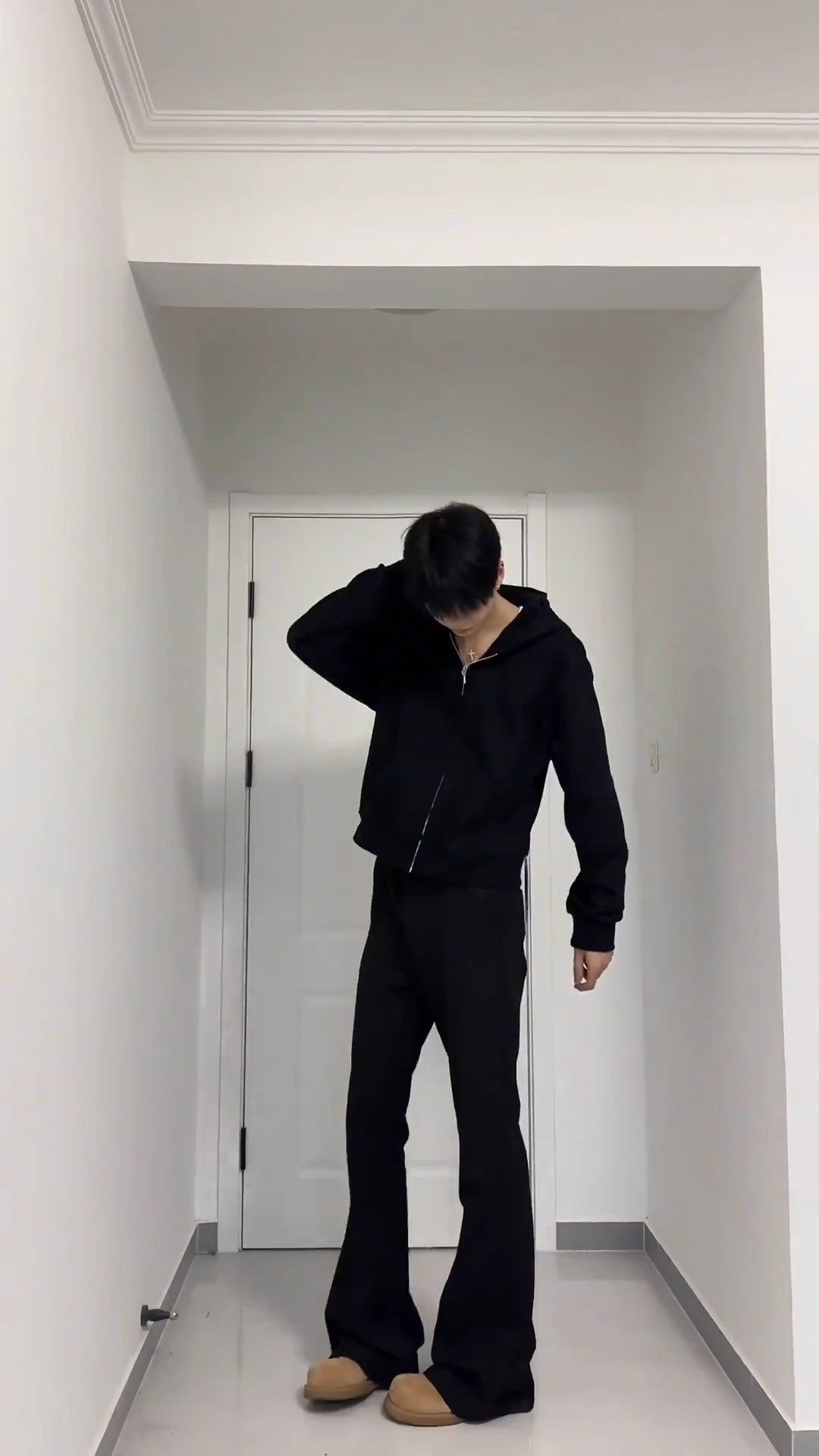 Cleanfit Extended Length Men's Jeans High Waist Slim Straight Leg Micro Flared Pants Bla Knife  Faionable Tall Size