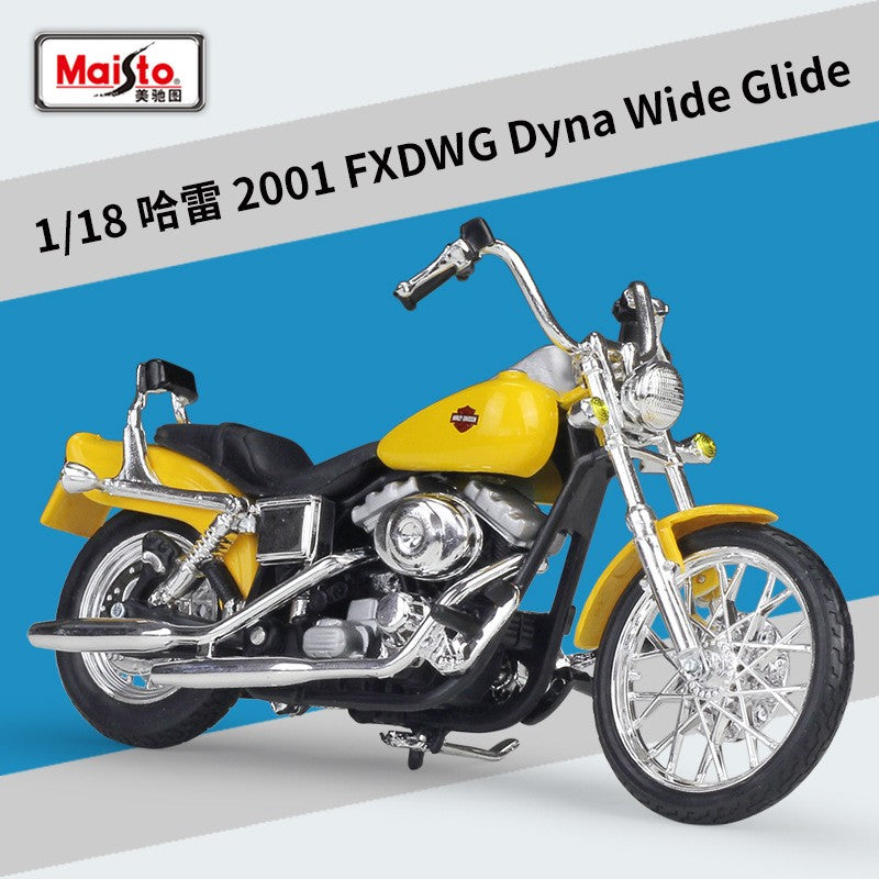Maisto 1:18 Harley 2001 FXDWG Dyna Wide Glide Moto de Metal Diecast Modelo de Brinquedo Coleção Mini Moto Presente