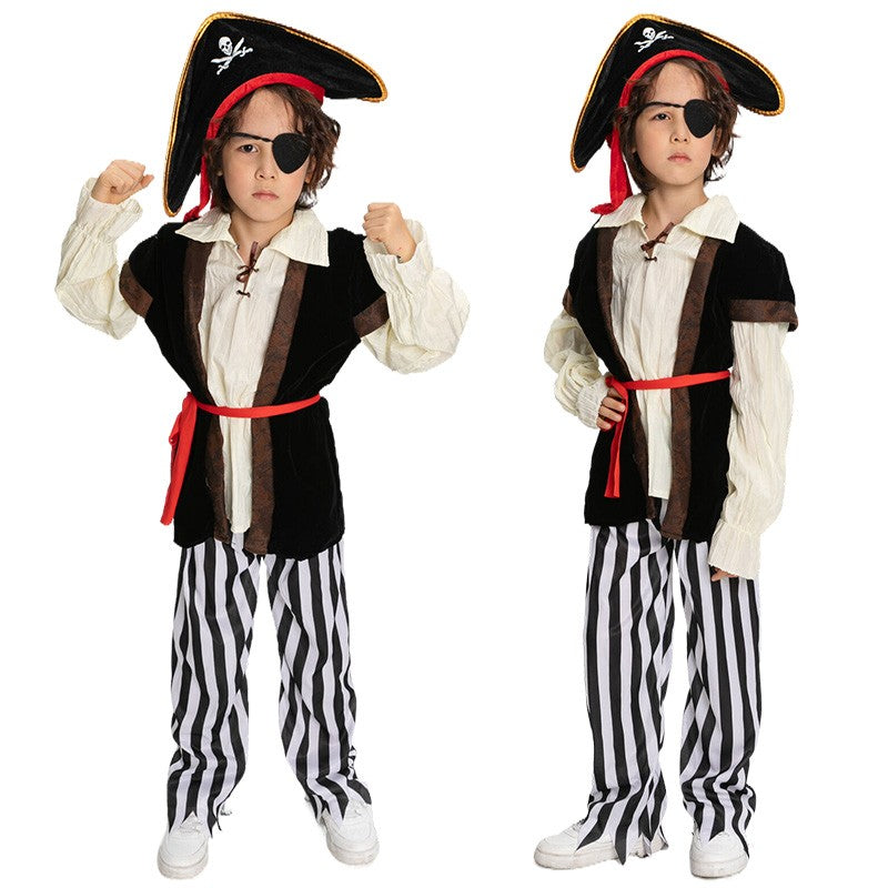 Children's Halloween  Pirate Costumes for Boys Kids Children Pirate Costume Fantasia Infantil Cosplay Clothing