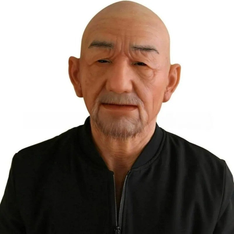 Hot Mascara De Silicona Realistas Halloween for Adults Silicone Old Man Mask Real Face Skin Head Prank Mask for Costume Cosplay