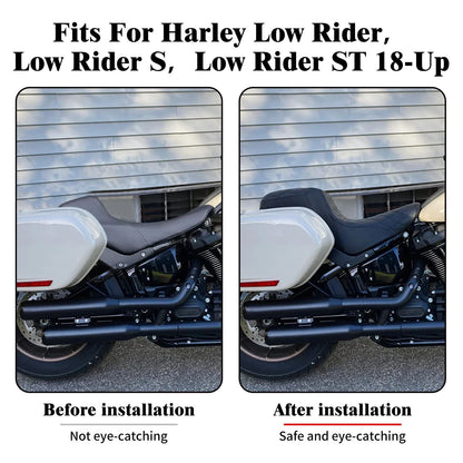 Banco Duplo de Moto para Piloto e Garupa Almofada Dianteira Traseira para Harley Softail Sport Glide FLSB Low Rider FXLR FXLRS 2018 em Diante