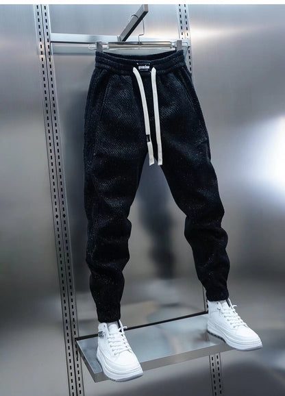 Spring And Autumn Men Harem Pants Zebra Striped Trousers Sport Clothing Cargo Sweatpants Brushed Loose Waist Versatile Pants