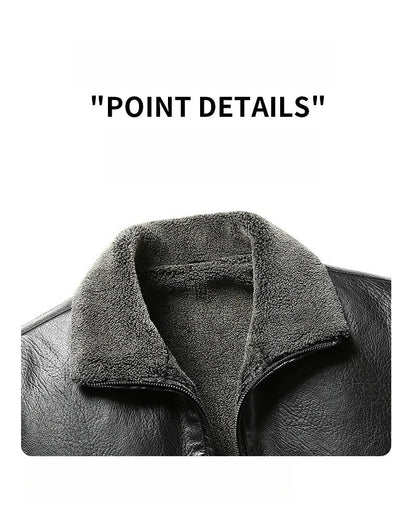 2025 veluokldly Leather Jacket Man Winter Motocross Windproof Warm PU Leather Coat chaqueta Male Trendy Motorcycle Fleece Coats