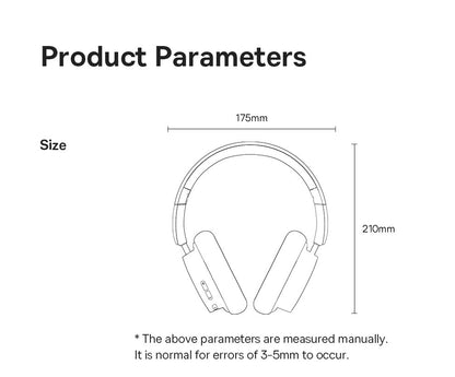 Fone de Ouvido Sem Fio Baseus Bowie D05 Bluetooth 5.3 Fone de Ouvido Nível HIFI Driver de 40mm Dobrável Over Ear 70 Horas de Duração