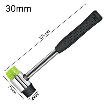 Martelo de nylon com cabeça de borracha dupla face para vidros, contas de janela e ferramentas manuais DIY de 25 mm/30 mm/35 mm/40 mm