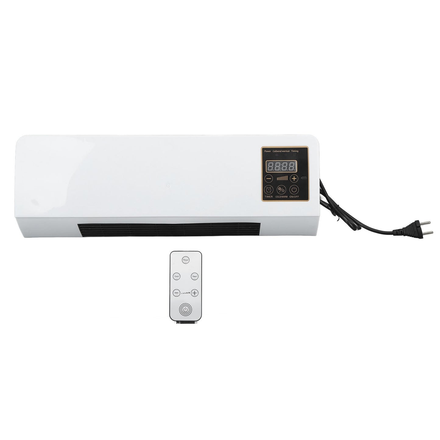 Pequeno Condicionador Aquecedor Portátil Montado na Parede Condicionamento Ventilador Quente para Banheiro Quarto Plugue UE 220V