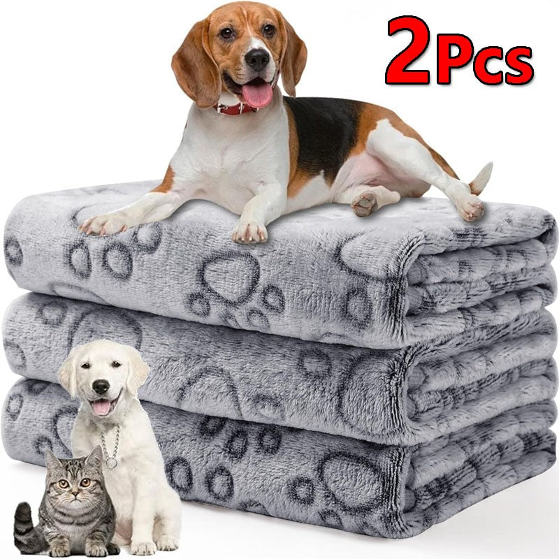 2 Peças Macia Fofa Manta para Pets de Alta Qualidade Desenho Animado Bonito Pata Tapete para Cães Gatos Quente e Confortável