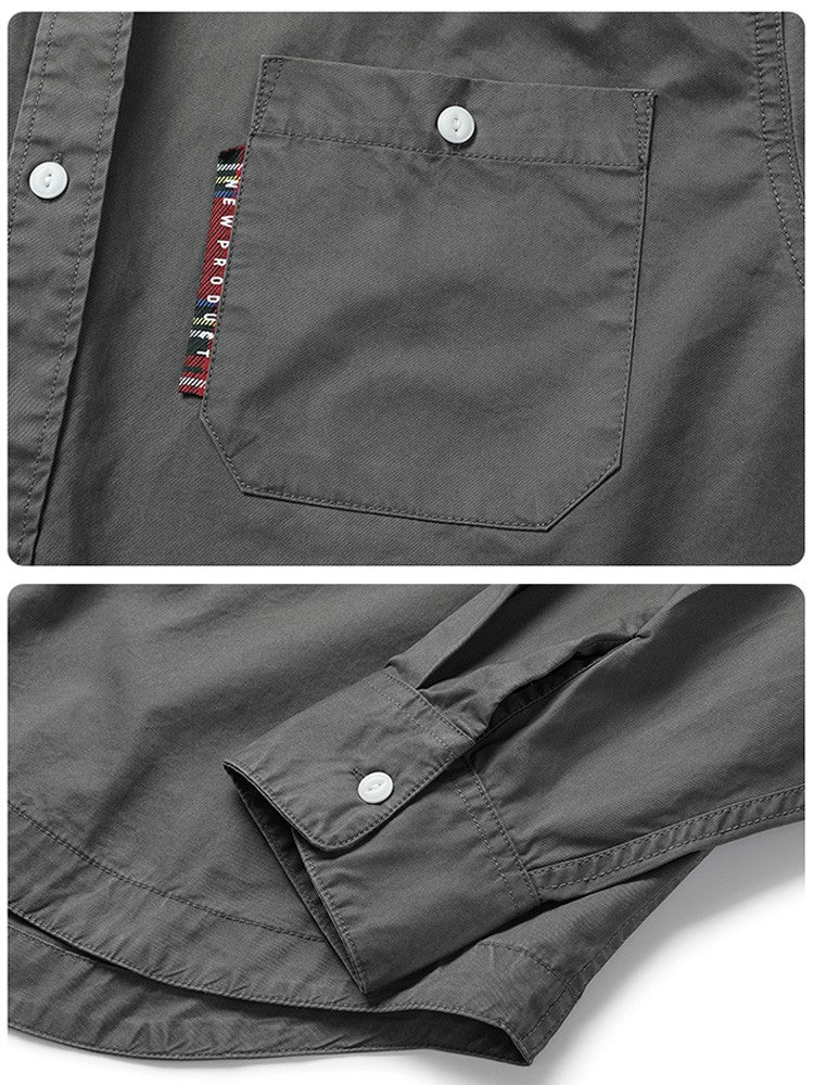 Oversize Cargo Shirts Men Japanese Streetwear Vintage Fashion Loose Casual Long Sleeve Cityboy Pure Cotton Button Shirts Blouses