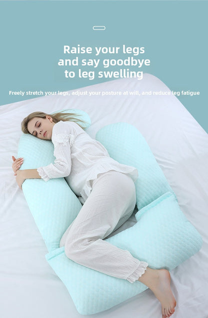 Pregnant women's pillows side sleeping pillows abdominal support U-shaped throw pillows for pregnant women to sleep are enlarged
