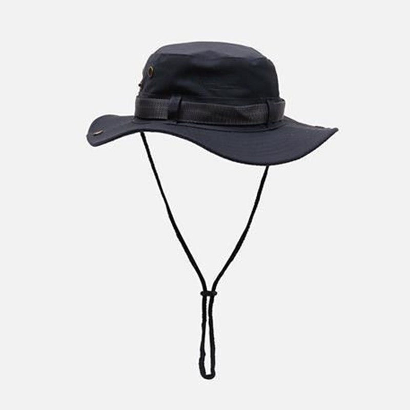 Outdoor Mesh Fisherman Hat UV Protection Wide Brim Sunscreen Bucket Cap for Beach Safari Hunting