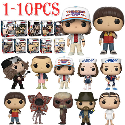 Boneco Stranger Things Anime Jane Ives/Will Byers/Mike Wheeler Boneco de Ação Cosplay Vinil Ornamentos Bonecos Brinquedo Presente de Ano Novo