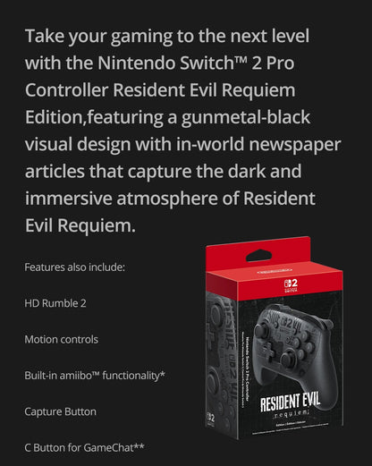 Nintendo Switch 2 Pro Controller- Resident Evil Requiem Edition- Original Sale Game Controller  for Nintendo Switch 2 Pro