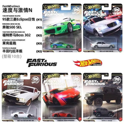 Novas Rodas Velozes e Furiosos 25º HNW46 Mercedes-Benz Mitsubishi 1:64 Miniatura de Liga de Metal Fundido Veículo de Brinquedo de Coleção de Carro de Presente