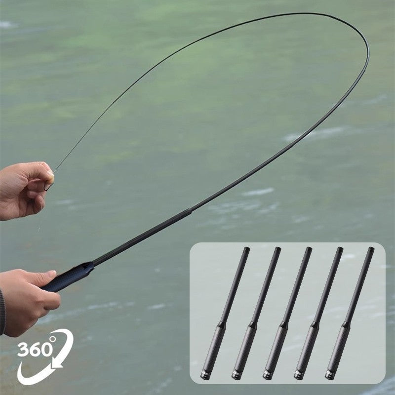 1-2.2M Mini Winter Outdoor Ice Fishing Pole  Telescopic Fishing Rod Portable Folded Fishing Rod for shrimp