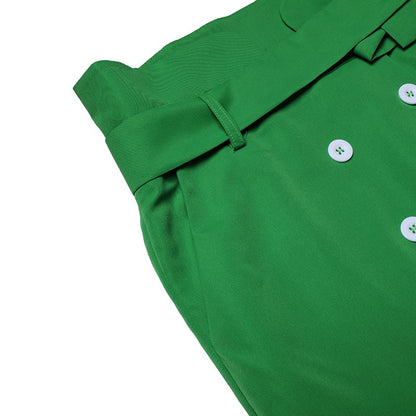 VONDA Plus Size 5XL Women Elegant Fashion Maxi Skirts 2024 Solid Color Bow Belt Casual Buttons Long Skirts Pockets Loose Bottoms