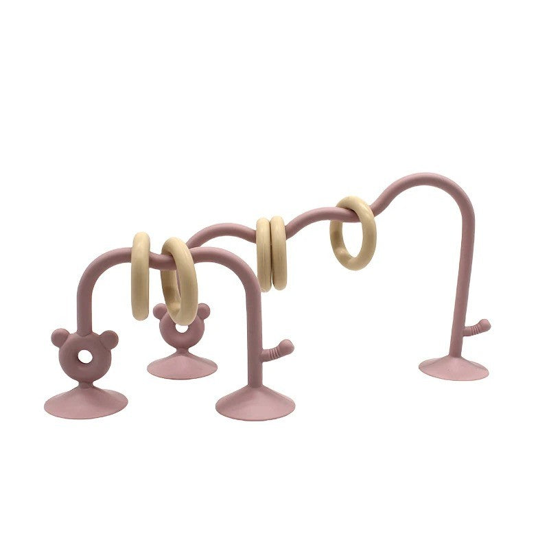 Silicone children's silicone tabletop toys, bead wrapped baby early education puzzle game toys