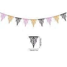 3M Halloween Paper Banner Horror Bat Spider Ghost Flag Garland Bunting For Halloween Home Party Hanging Props Decorations