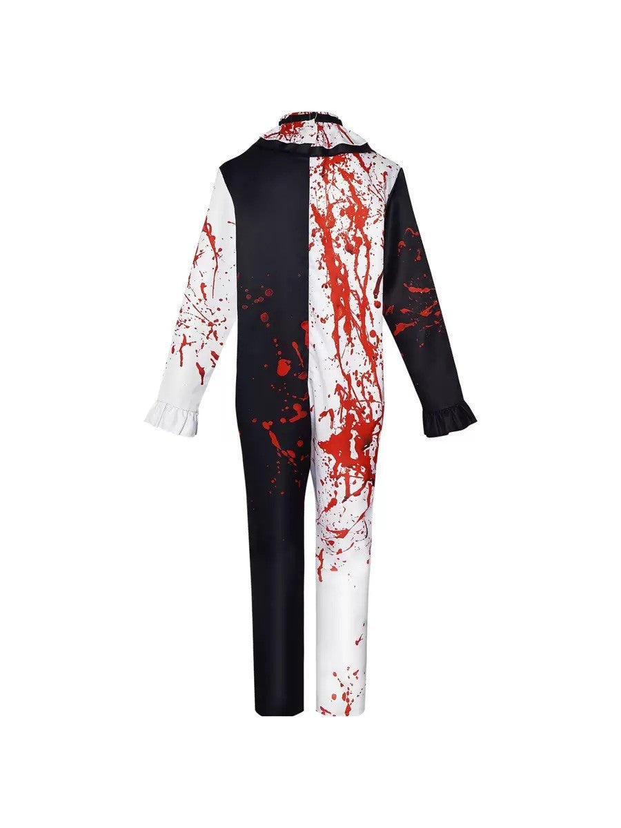 HOT Terrifierr Cosplay Costume 1 Set Female Or Male Horror Carnival Party Skin-Tight Killer Clowns Jumpsuit for HalloweenCostume
