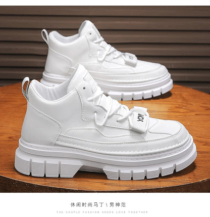 Men's boots four season high-top Joker thick-sole casual boots soft-sole non-slip comfort outdoor boots fashion youth work boots