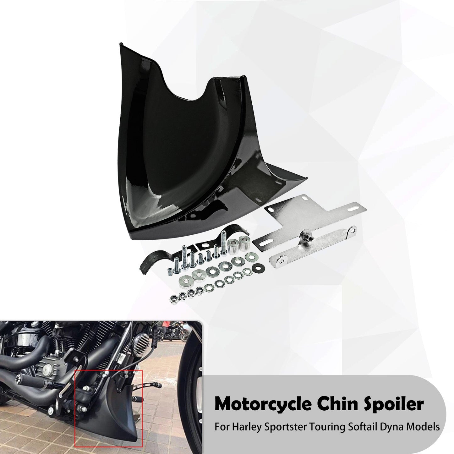 Spoiler Inferior Dianteiro da Carenagem do Motor para Harley Touring FLHT FLHX 1996-2017 Softail Breakout Dyna 2004-2017