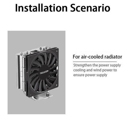 TEUCER TE-12012 Ultra-thin Cooling Fan 120x120x12mm Ultra-thin Size Low Noise 4PIN PWM For Desktop Computer CPU Cooler