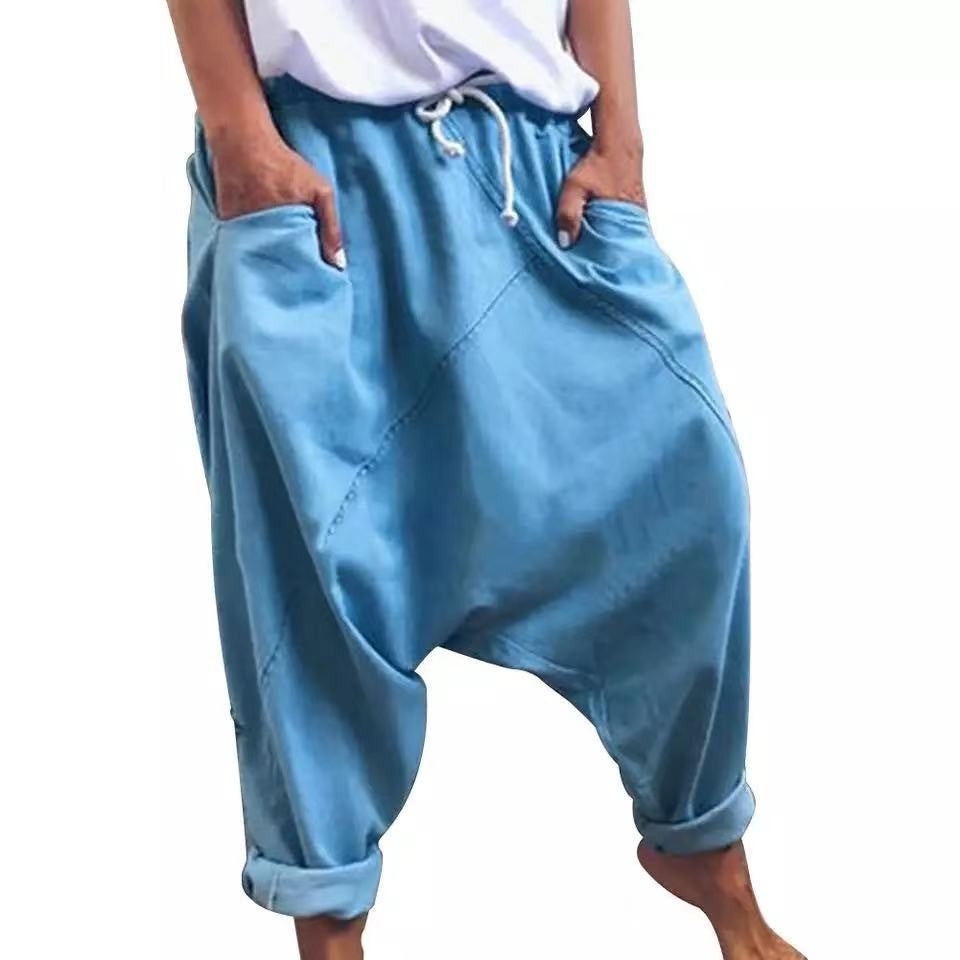 Women's Casual Harem Crotch Pants, Fashionable Lace-up Harem Pants, Women Trousers, Oversized Hip-hop Streetwear Woman