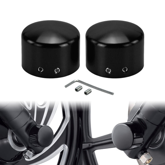 Black/Chrome Front Axle Cap Nut Covers Fits For Harley For Softail For Dyna For Street For Road Glide