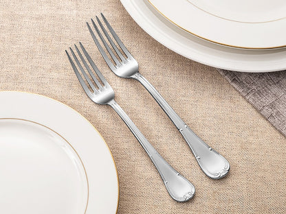 Conjunto de Talheres de 24 Peças para 6 Pessoas Aço Inoxidável 18/10 Prateado Polido para Inauguração de Casa Restaurante Festa de Casamento