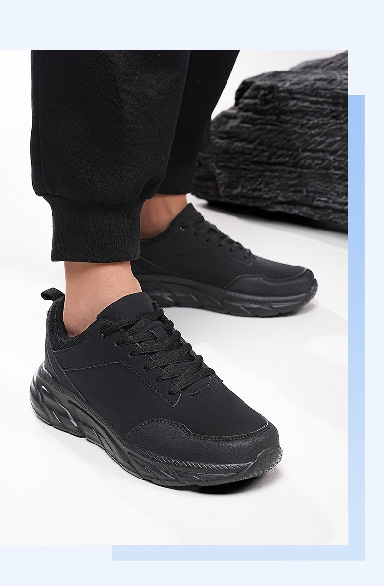 Tênis Masculino Casual de Outono Sola Grossa Amortecimento Esportivo Caminhada ao Ar Livre Impermeável Tamanhos Grandes 39-48
