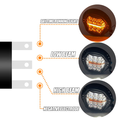 Para Harley Davidson Dyna Switchback Motocicleta Farol de Led 7 Polegadas Alto/Baixo Feixe de Luz de Rodagem Diurna de Substituição