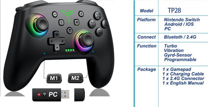BEBONCOOL Wireless Controller for Switch 2 with Joystick Double Vibration Compatible for Switch OLED/Lite Switch Remote Gamepad