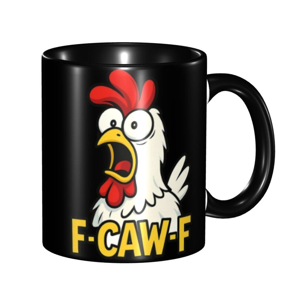 Funny F-Caw-F Chicken FCAWF Mug Fun Tea Cup Gift For Women Men