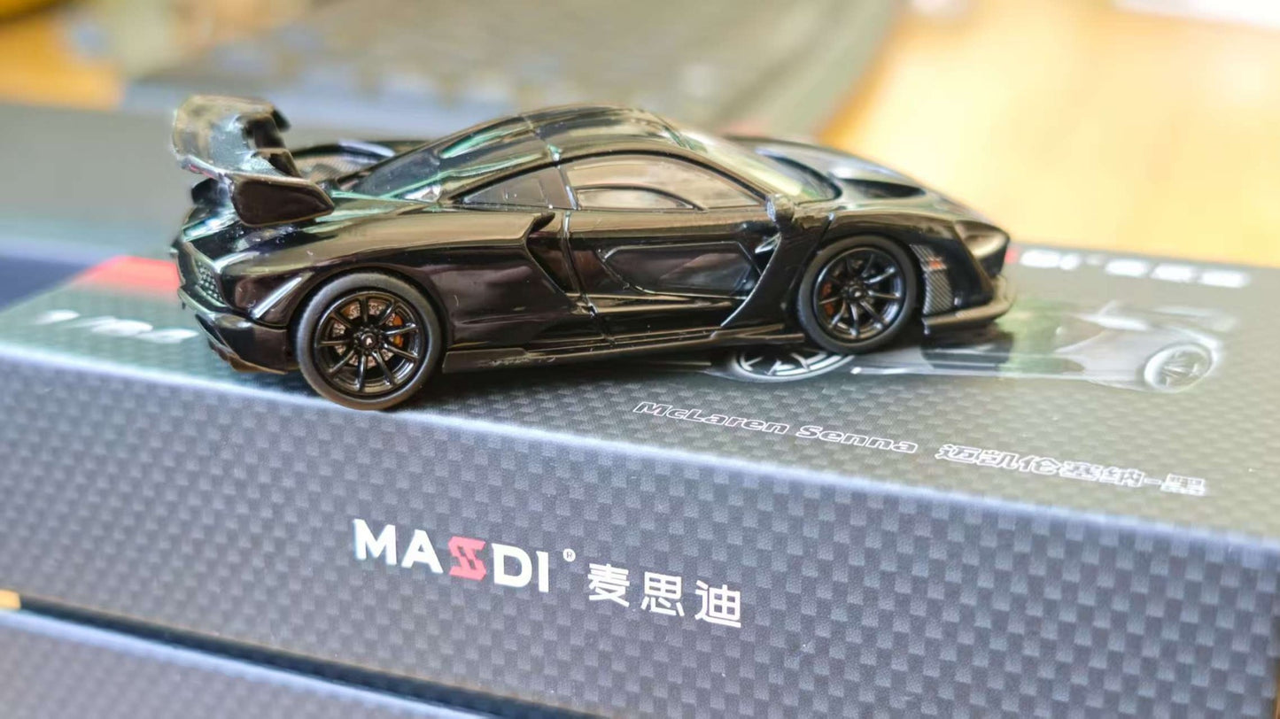 Novidade em Estoque Masdi 1:64 Mclaren Senna 1110 Edição Especial Modelo de Carro Estático em Liga Leve Personalizado Brinquedo de Menino Presente Colecionável