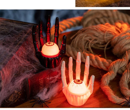 Spooky Atmosphere Decor Halloween Pumpkin Lamp Ghost Hand Light New Prop Eerie Scene Setting Party Decoration Solution