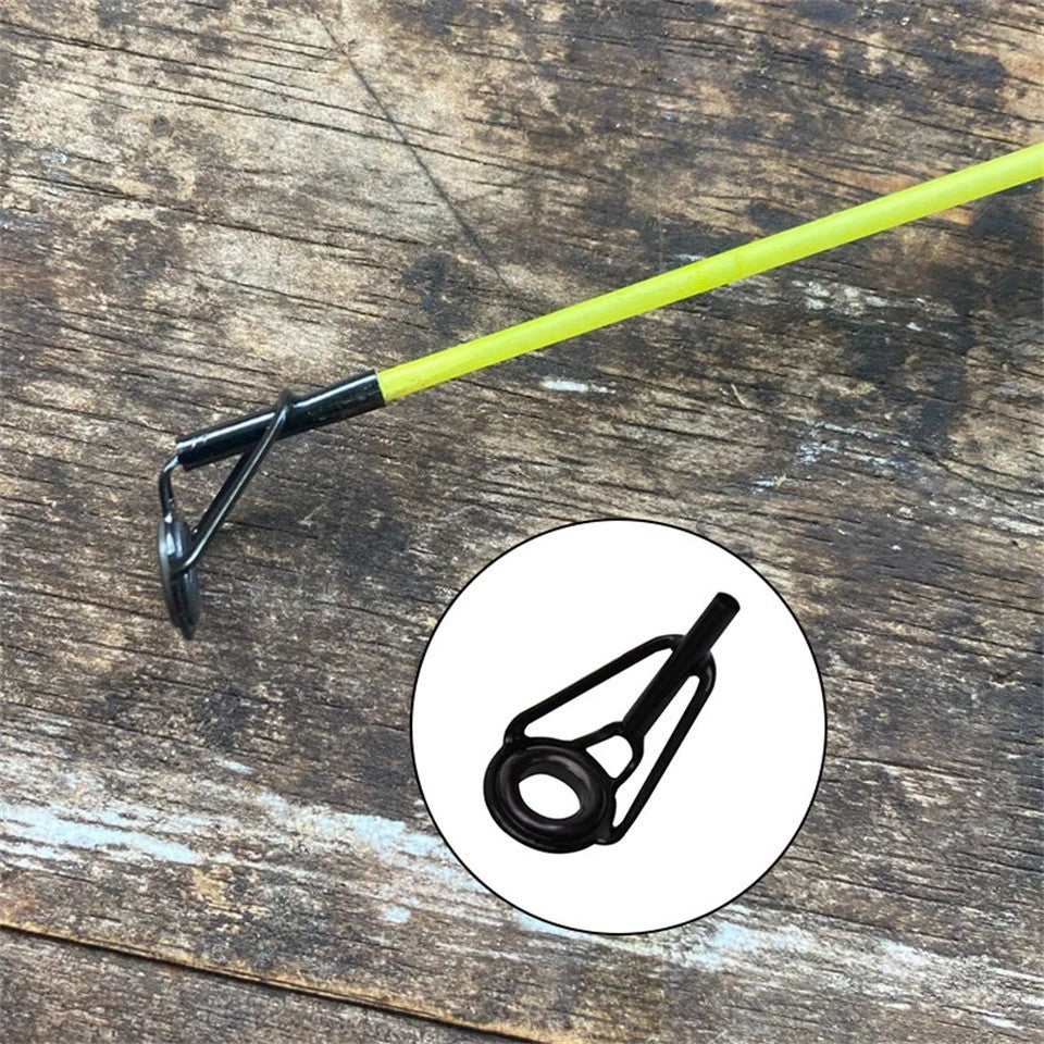 Guia de Ponta de Vara de Pesca em Aço Inoxidável Anel de Porcelana 8pçs DIY Acessórios de Reparo de Ponta de Vara de Pesca Equipamento de Pesca Pesca