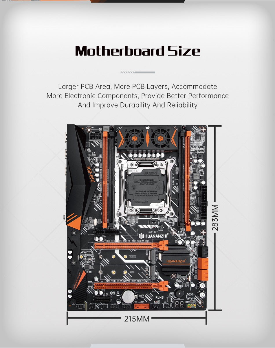 Placa-mãe HUANANZHI X99 BD4 LGA 2011-3 XEON X99 suporta Intel E5 2640 2666 2670 2696 2678 V3 V4 DDR4 RECC NON-ECC NVME NGFF