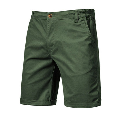 Men Summer Soild Cotton Shorts For Man Casual Business Shorts Elastic Waist Sport Beach Shorts Gym Running Shorts Male Clothing