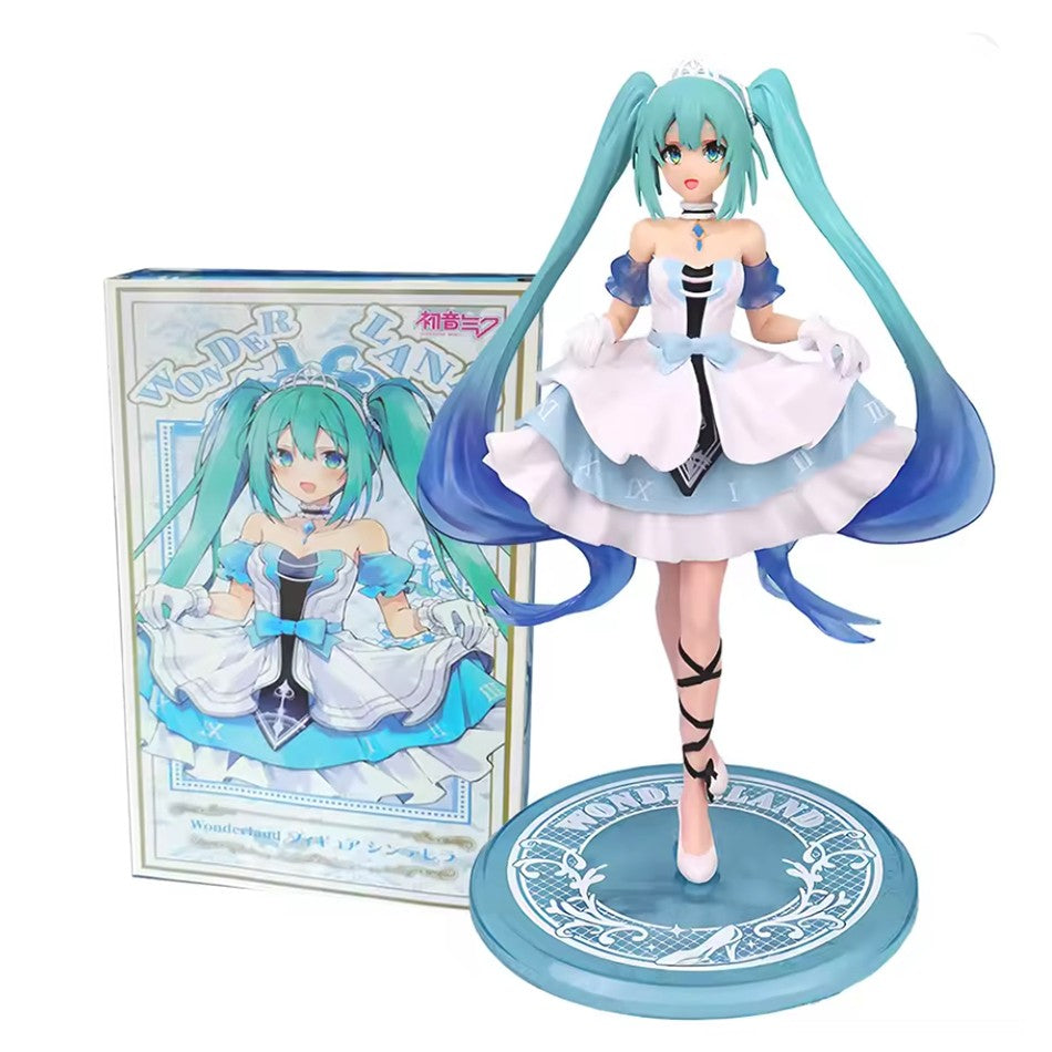 Animação Anime Linda Garota Hatsune Miku Artesanal Diabo Hatsune Miku Orelha de Gato Hatsune Miku Fofa Artesanal Modelo de PVC Decorações