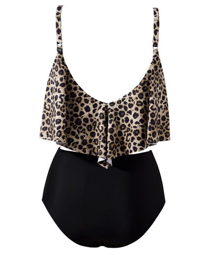 Women Tankini Ruffle High Waisted Swimsuits Tummy Control Bathing Suits Swimwear Beachwear Padded XXL Size Bikini Set Female