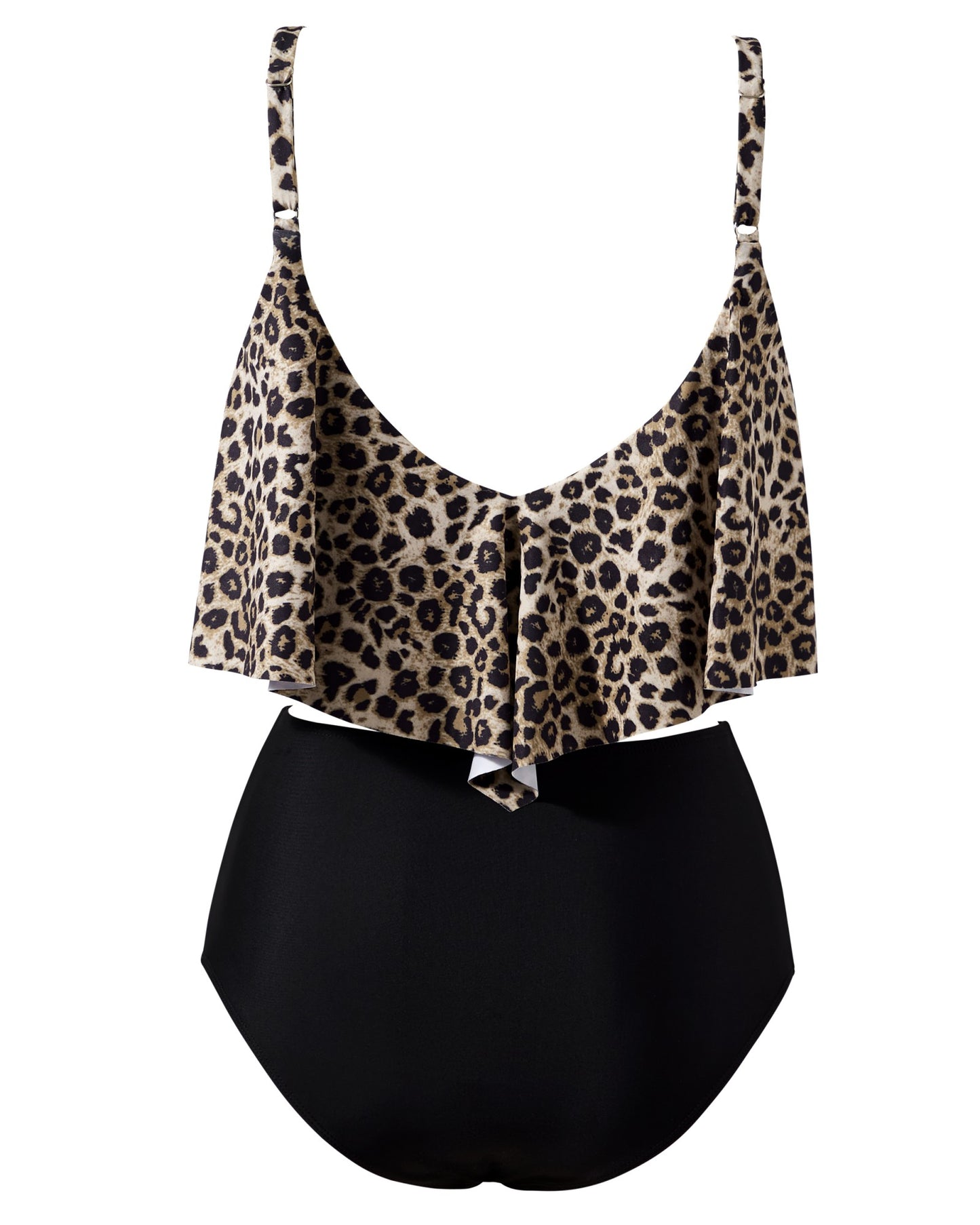 Women Tankini Ruffle High Waisted Swimsuits Tummy Control Bathing Suits Swimwear Beachwear Padded XXL Size Bikini Set Female