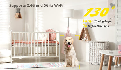 Boykeep 2K 5G/2.4GHz Wi-Fi Indoor Security Camera, Camera for Baby/Elder/Dog/Pet with Phone app, 2-Way Audio Baby Monitor Camera