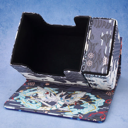 Caixa de Deck Cyber End Dragon Dicewinder para YGO, Armazena 100 Cartas com Double-Sleeve, Caixa de Armazenamento de Cartas com Bandeja de Dados para TCG MTGames PTCG OPCG